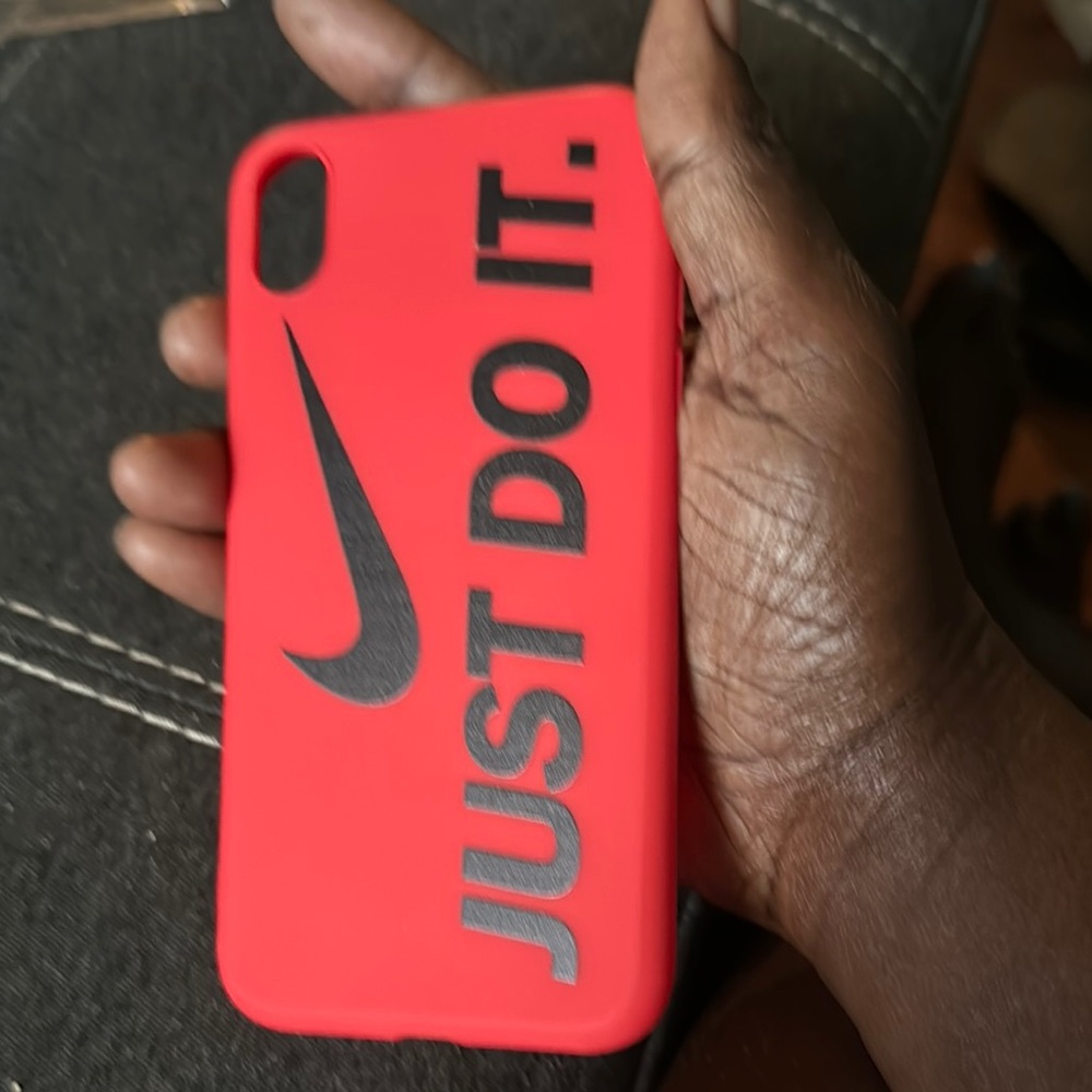 Nike Red and Black Matte Phone Case